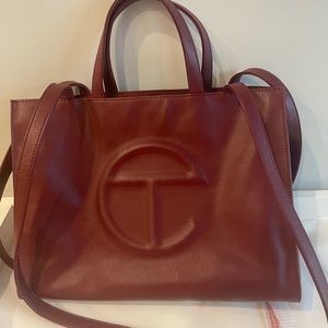 Medium Oxblood Telfar Shopping Bag